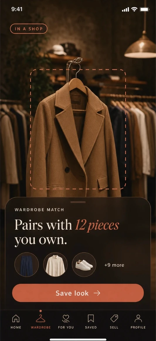 getWear. in-shop view — pairs with 12 pieces you own