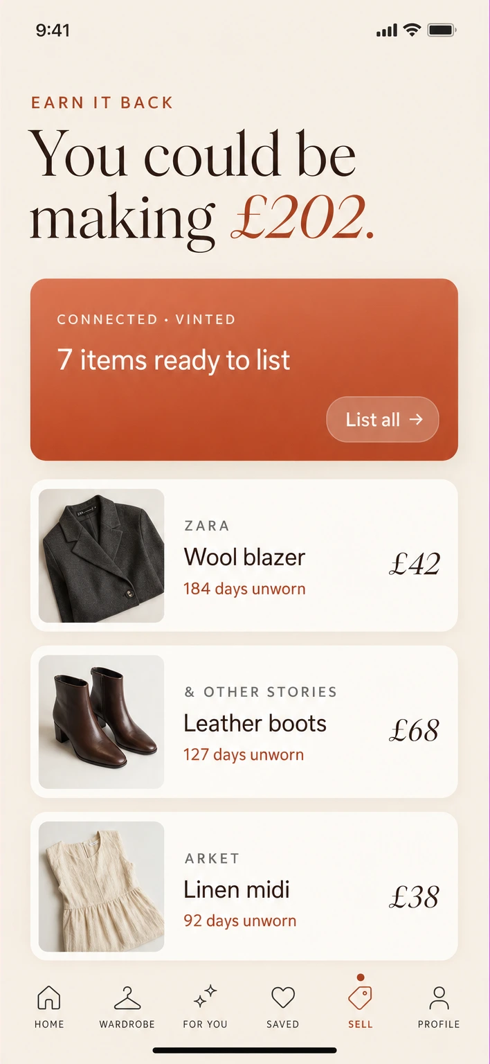 Earn it back — sell unworn on Vinted